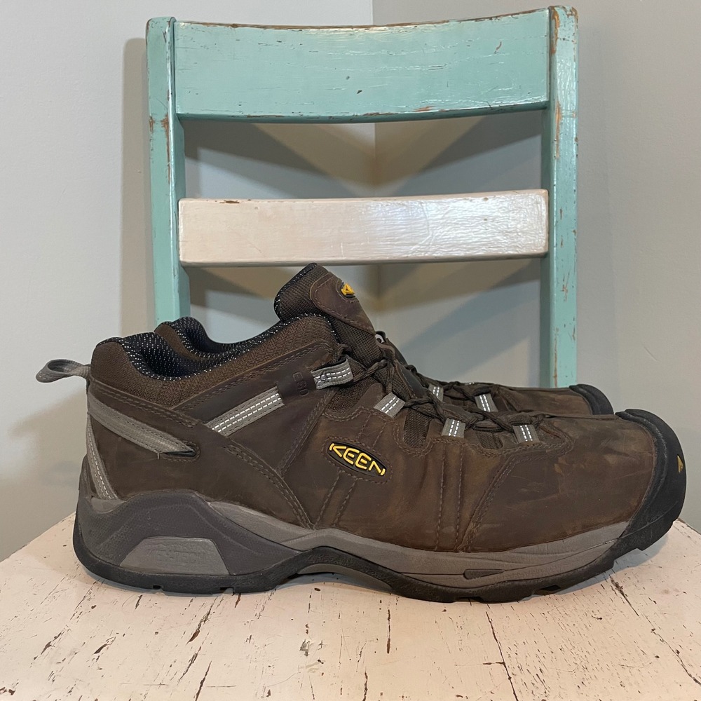 Keen Utility Detroit XT Steel Toe Low Work Shoes 17D Brown ASTM F2413-18 Leather